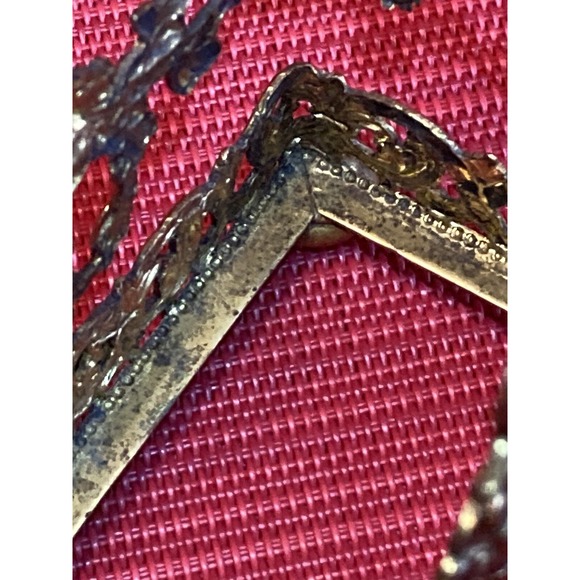 Brass Caddy & Perfume Bottles Style Of 19th Century French Baccarat Floral Motif - Picture 13 of 14